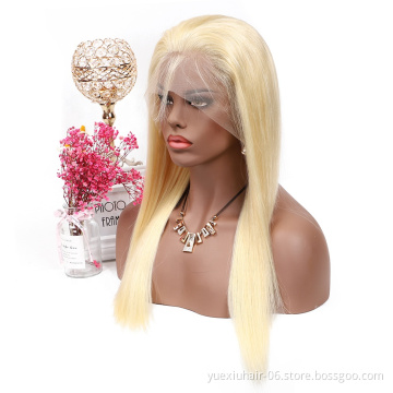 13*6 613 Blonde Lace Front Wig Brazilian Virgin Human Hair Wig Silky Straight Hair